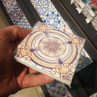 Turistik hediyelik Eşya - 10x10cm Ebat - Evalı Doğal Taş Bardakaltı